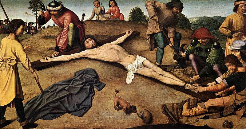 Gerard David Christ Nailed to the Cross Spain oil painting art